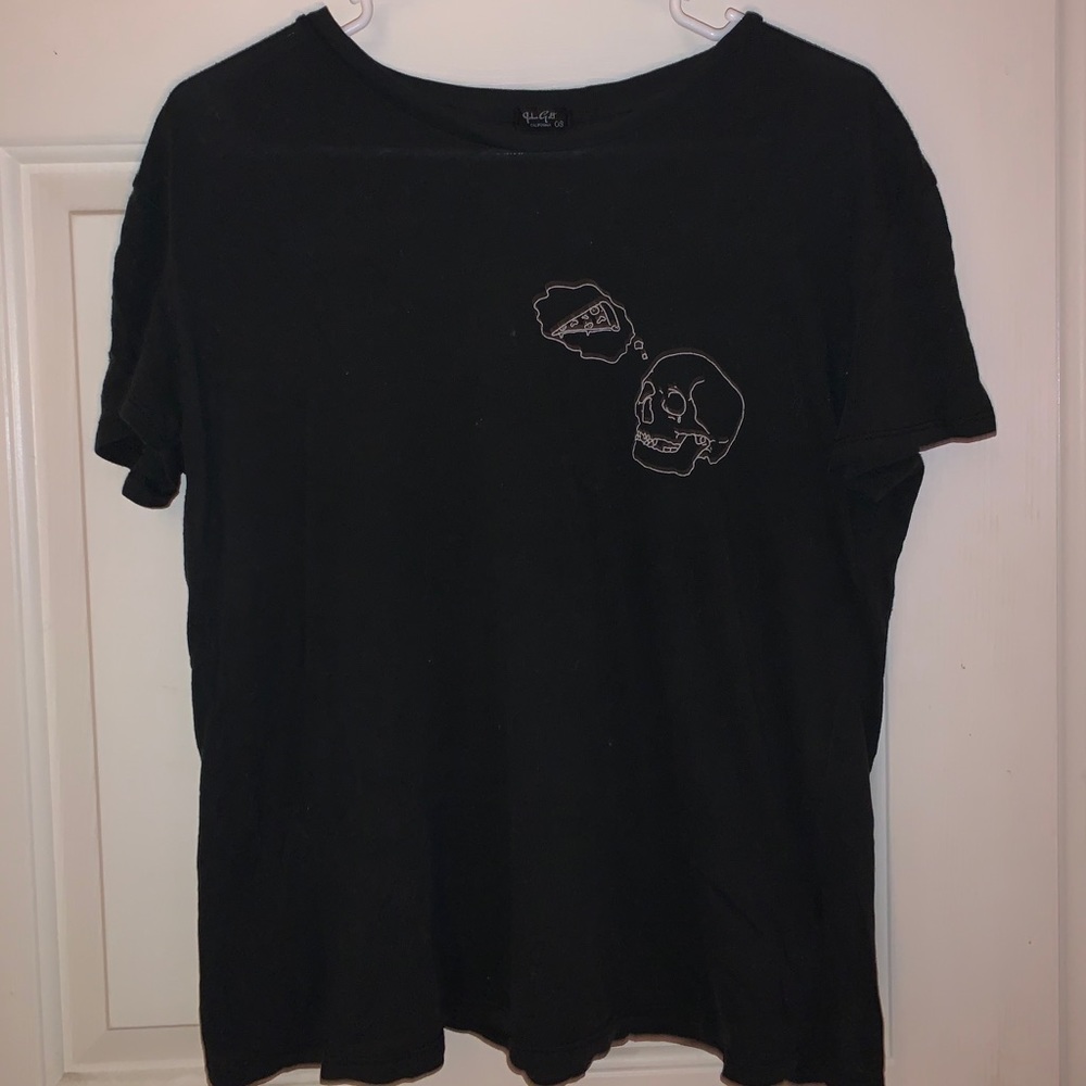 Black Tee with Skull
